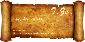 Tarján Zsolt névjegykártya